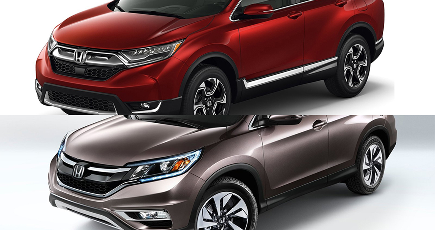 So sánh trực quan giữa Honda CR-V 2017 và thế hệ cũ