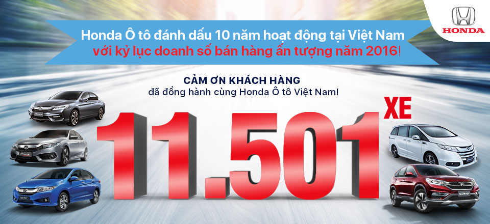 Honda Ôtô đạt doanh số bán xe kỷ lục tại Việt Nam