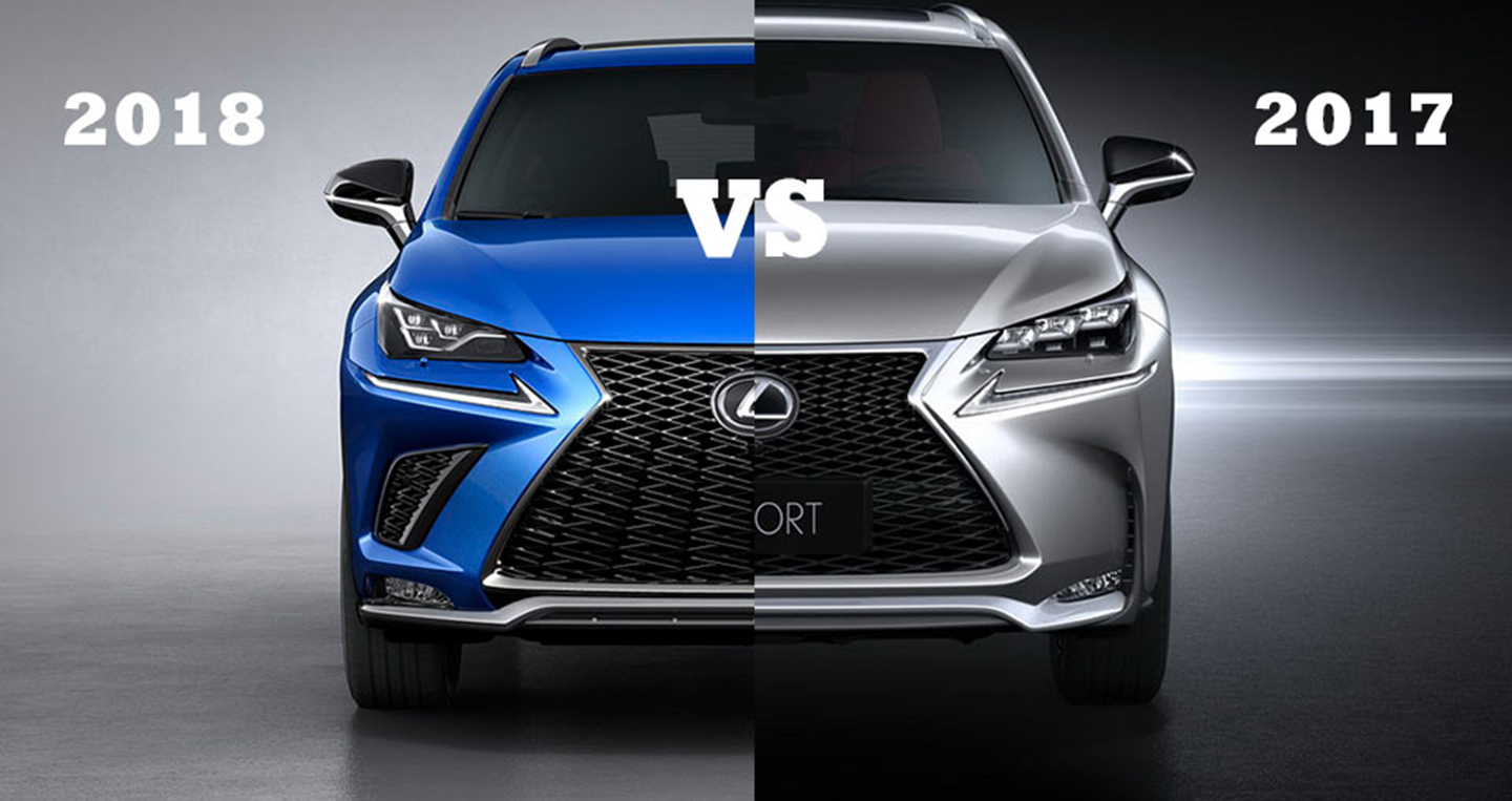 So sánh trực quan giữa Lexus NX phiên bản 2018 và 2017