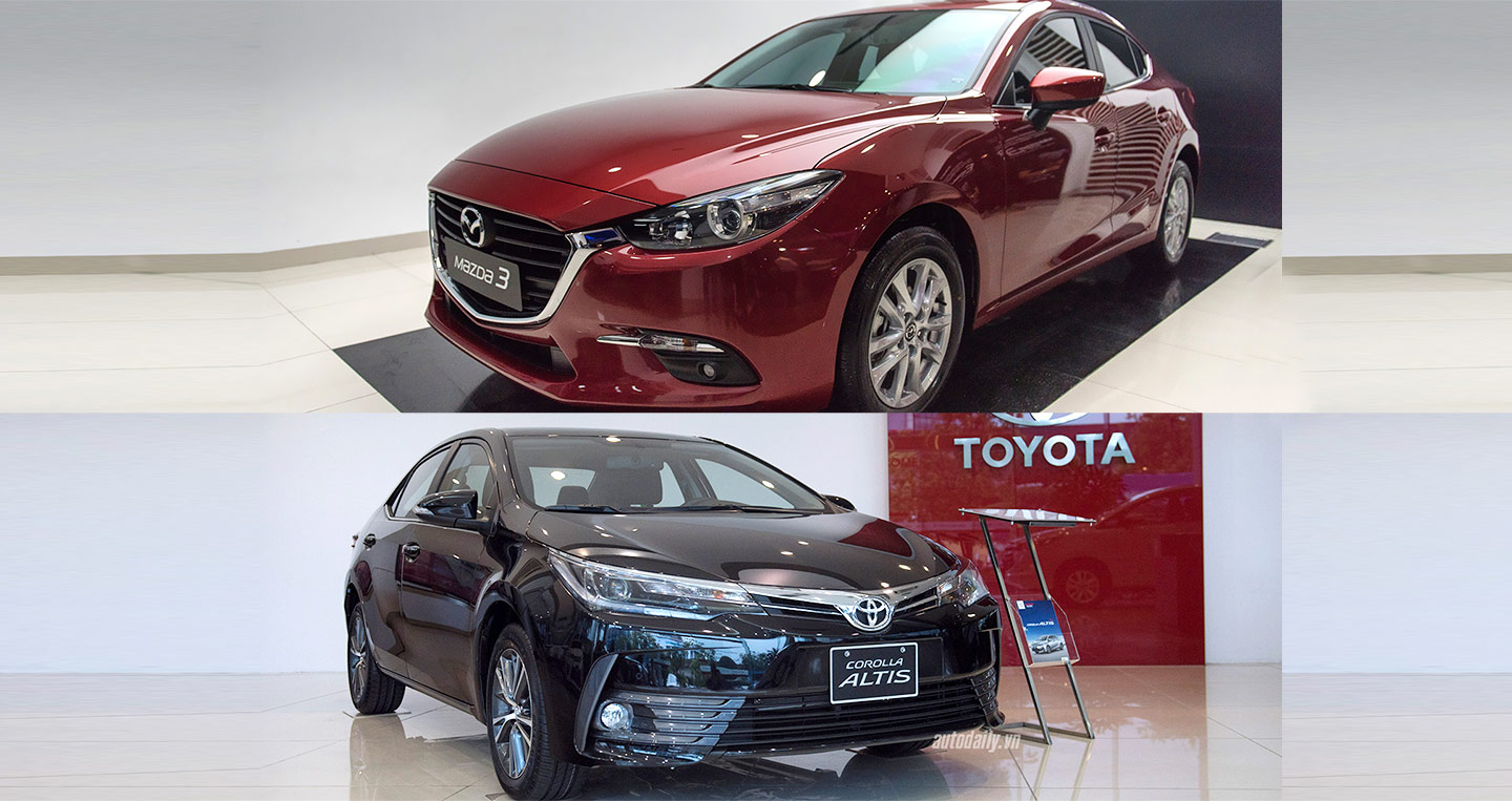 So sánh Mazda3 2017 và Corolla Altis 2017: Bạn chọn xe nào?