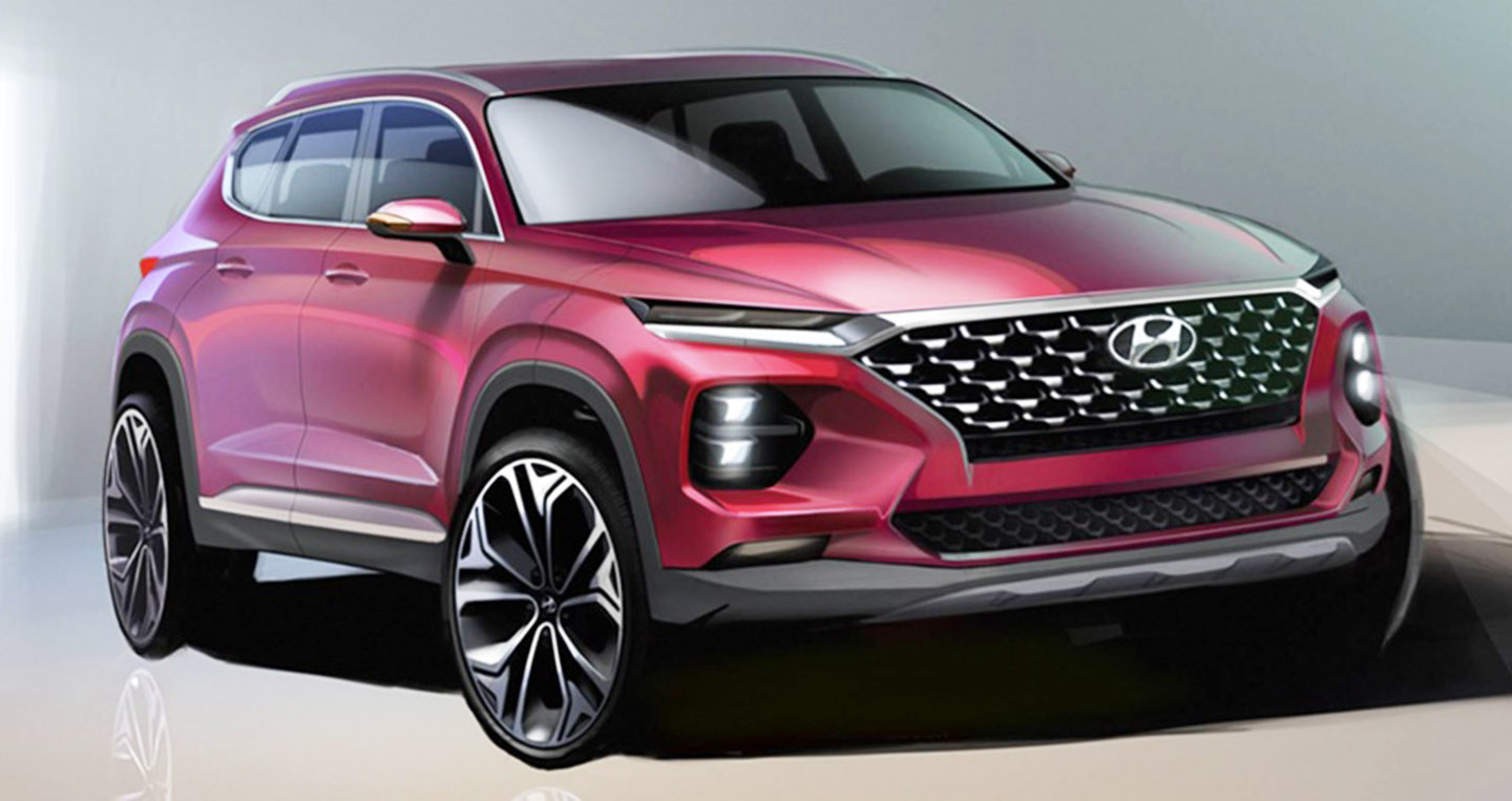 Lộ diện hình ảnh phác thảo Hyundai Santa Fe thế hệ mới
