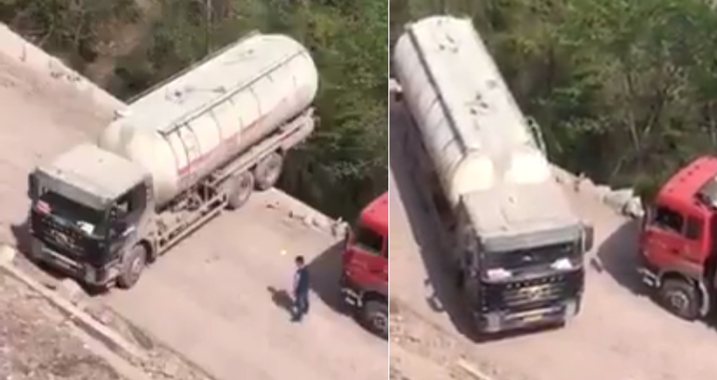Video: Nín thở xem xe tải quay đầu xe ở vách núi