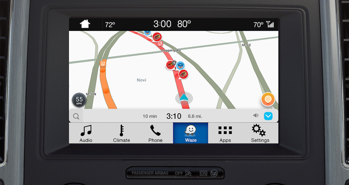 SYNC 3 tích hợp ứng dụng dẫn đường và thông tin giao thông Waze