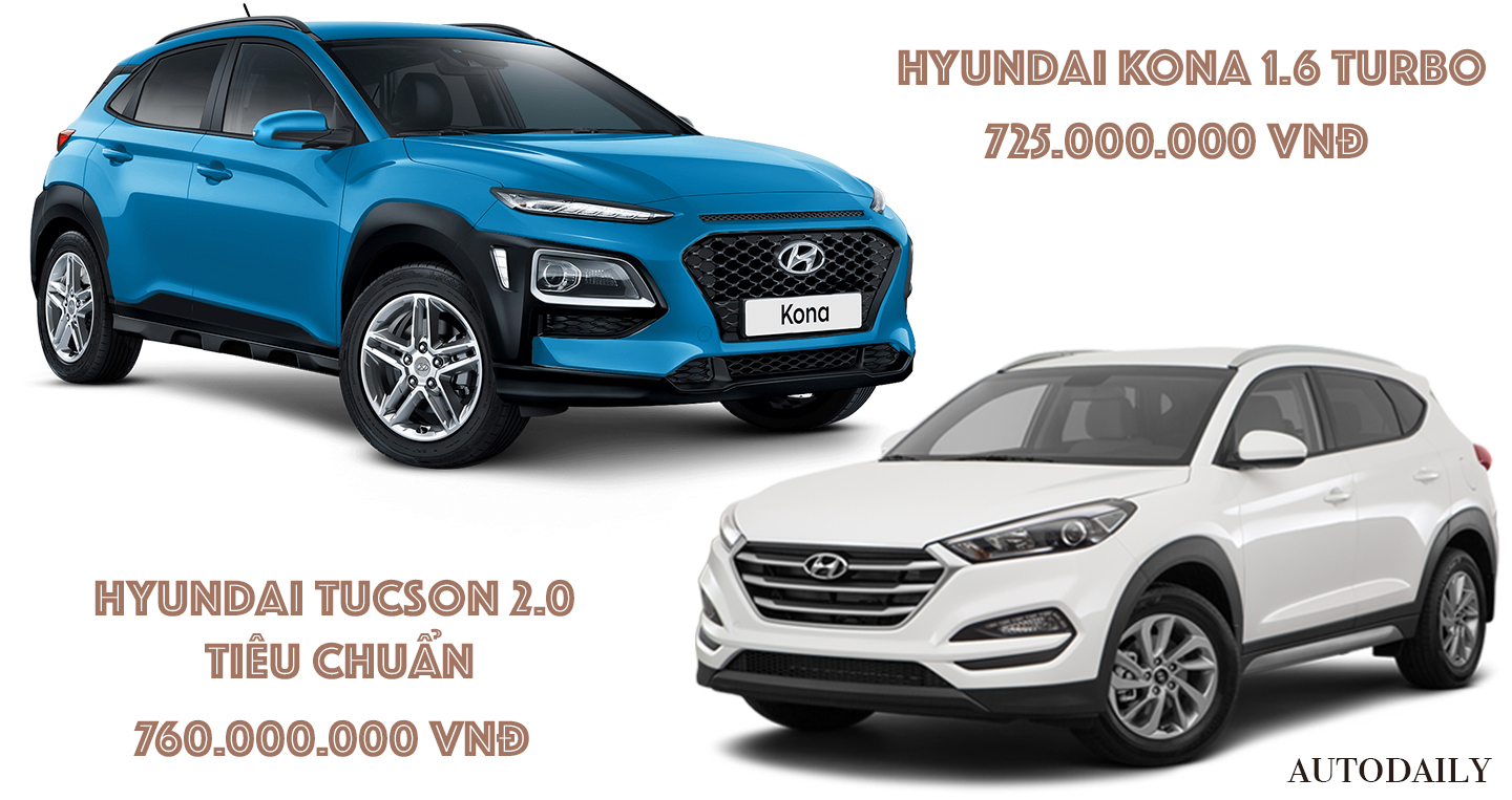 Mua Hyundai KONA Turbo hay thêm tiền lấy Tucson bản thấp nhất?