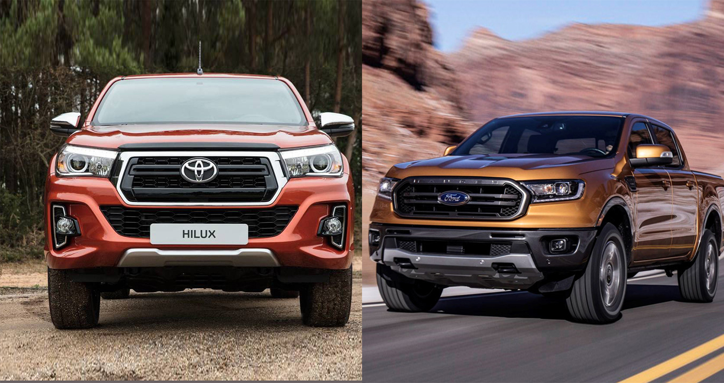 Xe bán tải đi phố, chọn Toyota Hilux hay Ford Ranger 2018?