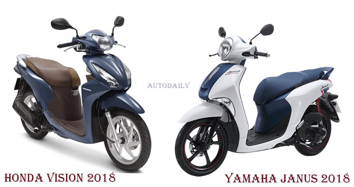Xe ga cho nữ chọn Honda Vision hay Yamaha Janus?