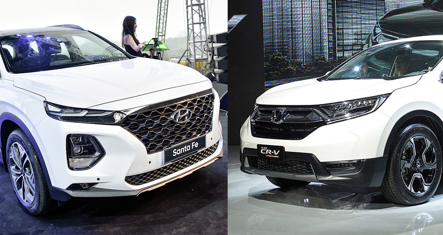 Hơn 1 tỷ đồng, chọn Hyundai SantaFe 2019 hay Honda CR-V?
