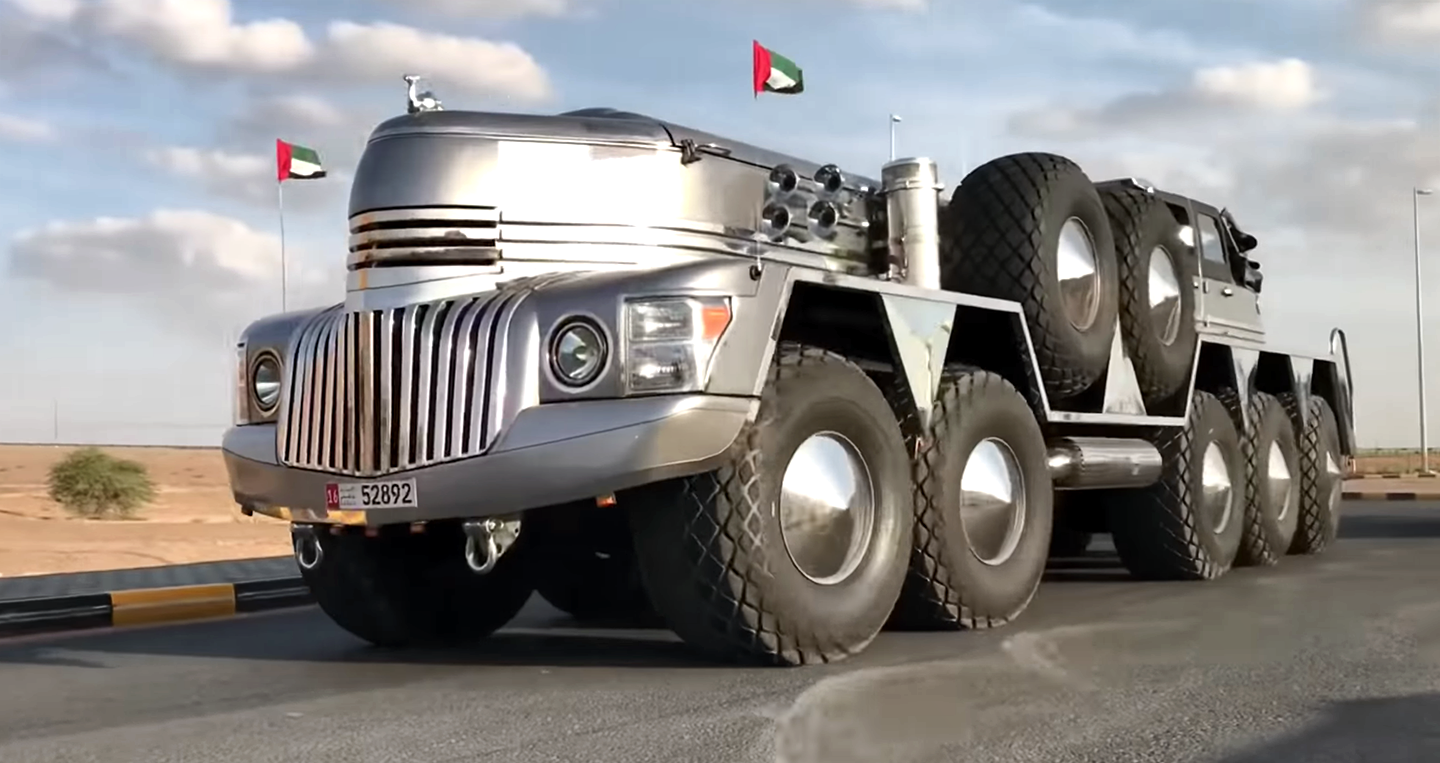 Video: Chiếc xe off-road 10 bánh kỳ dị của tỷ phú Ả-Rập