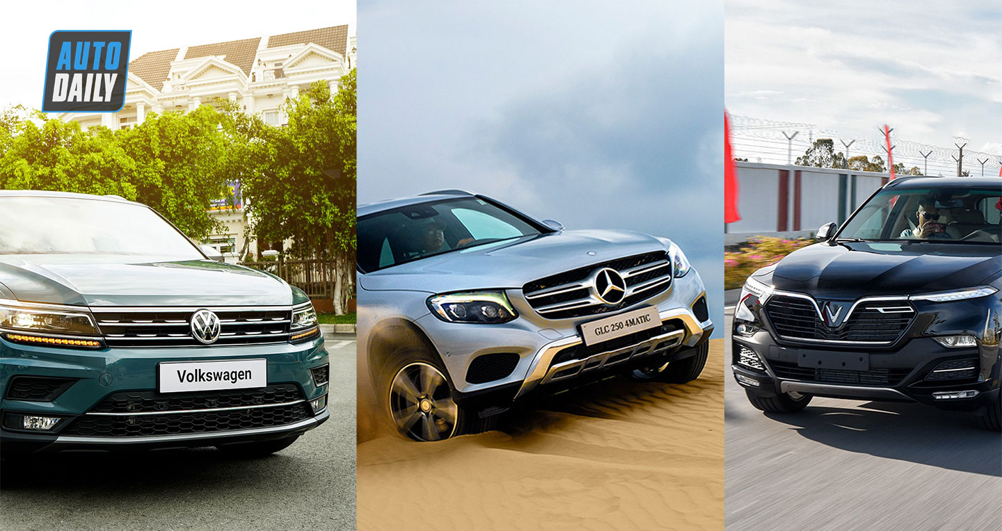 SUV dưới 2 tỷ, chọn VW Tiguan Allspace Luxury, Mercedes-Benz GLC 250 hay VinFast Lux SA2.0?