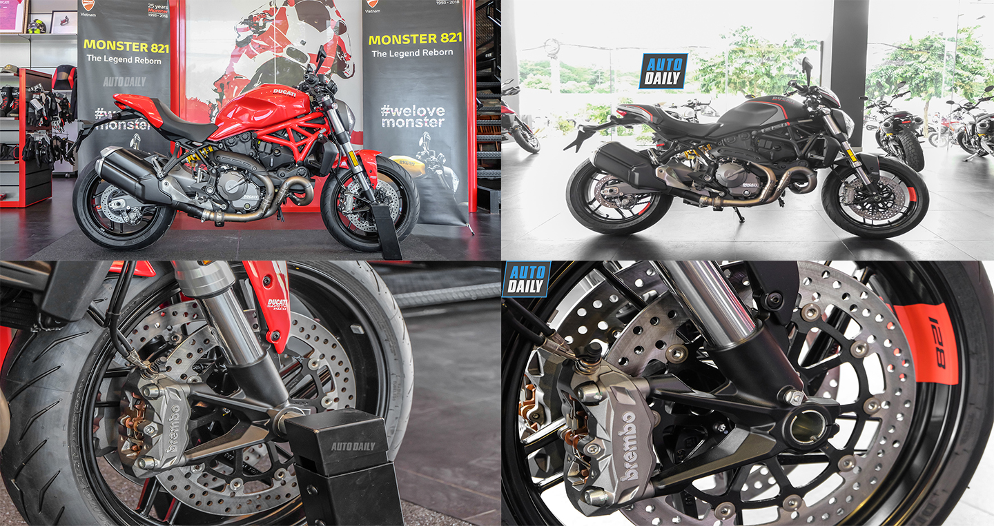 Ducati Monster 821 Stealth “lột xác” ra sao so với phiên bản tiêu chuẩn?