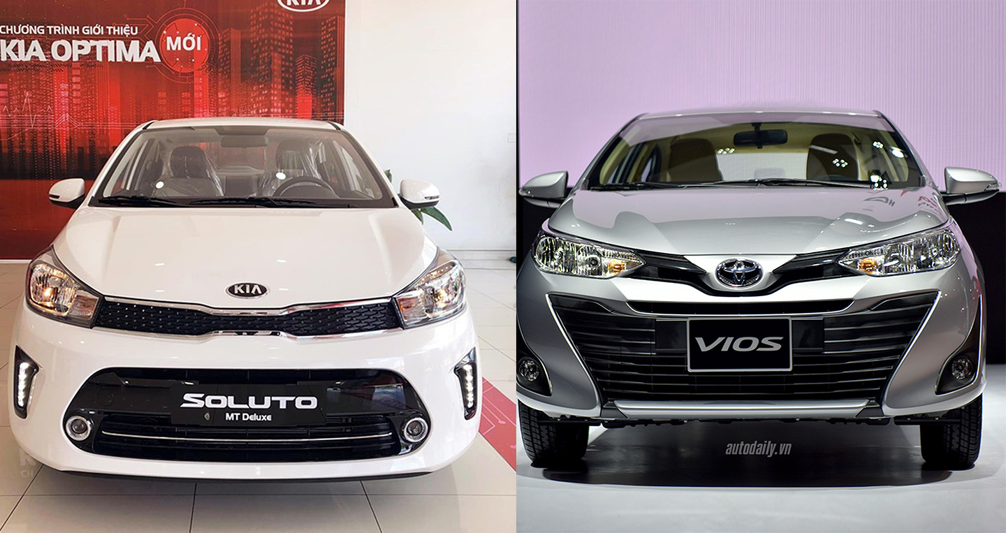 Chạy dịch vụ, chọn Kia Soluto MT hay Toyota Vios MT?