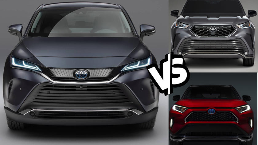 So sánh Toyota Venza 2021 với RAV4 và Highlander