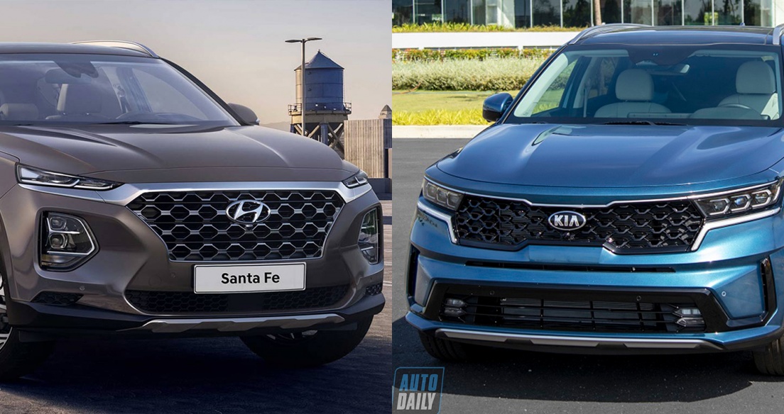 Chênh hơn 100 triệu đồng, chọn Kia Sorento 2021 hay Hyundai Santa Fe?