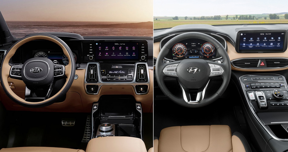 So sánh NỘI THẤT Kia Sorento 2021 và Hyundai SantaFE 2021 - Kẻ 8 lạng người nửa cân