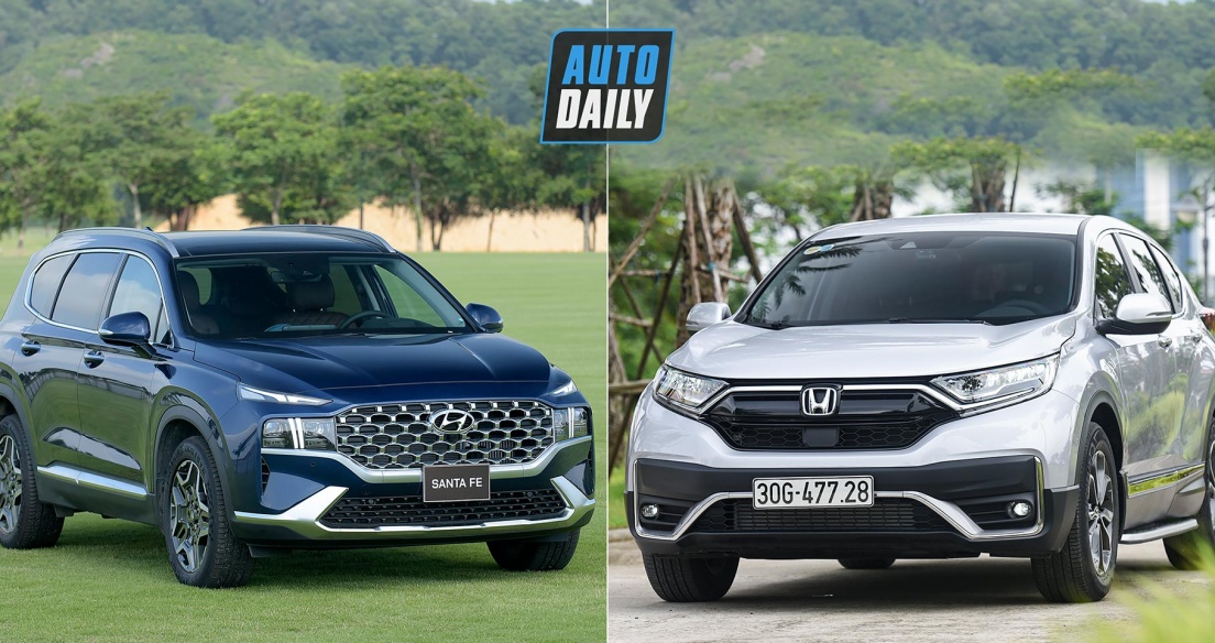 Tầm giá 1 tỷ đồng, chọn Hyundai Santa Fe 2021 Tiêu chuẩn hay Honda CR-V G?