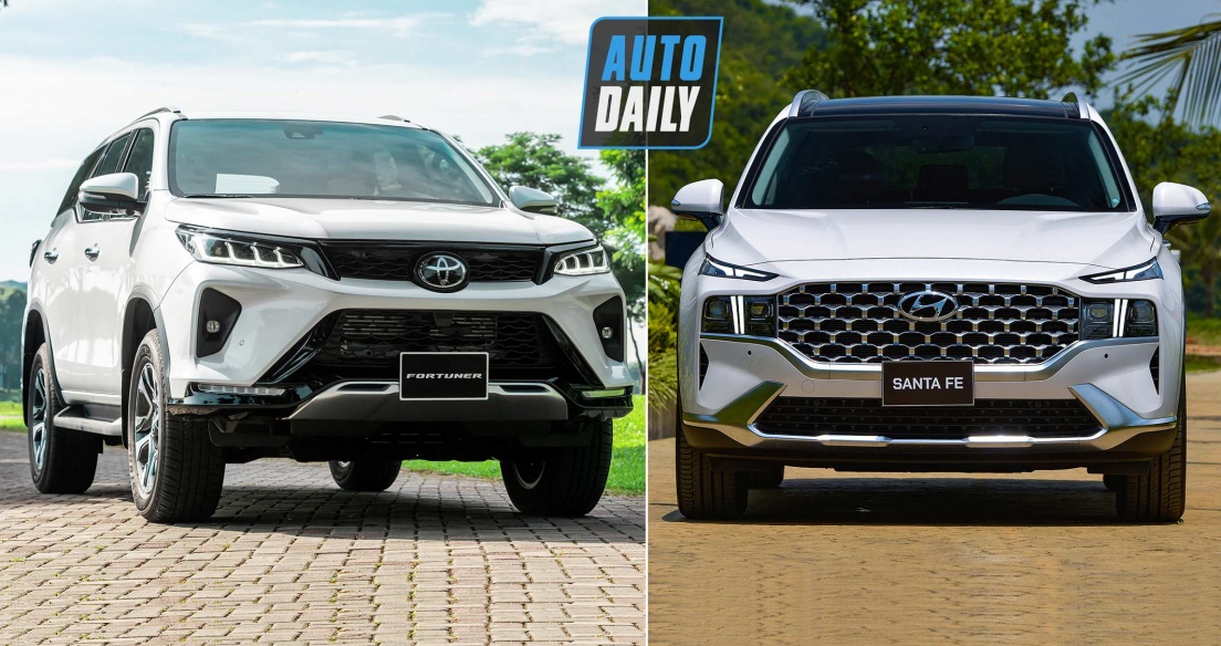 Tầm giá 1,4 tỷ đồng, chọn Hyundai Santa Fe 2021 hay Toyota Fortuner 2021?