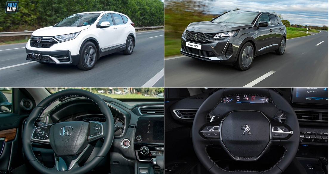 Gần 1 tỷ đồng, chọn Peugeot 3008 AT 2021 hay Honda CR-V E?