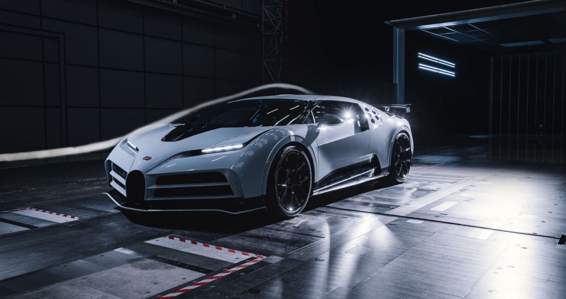 Siêu xe triệu đô Bugatti Centodieci hoàn thành thử nghiệm đường hầm gió