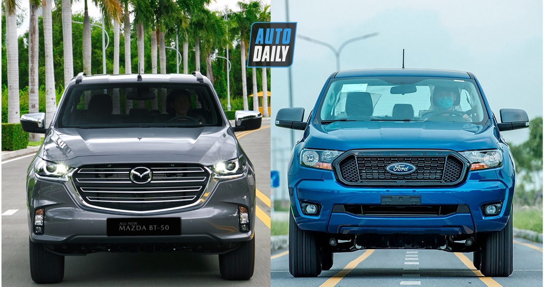Chọn Mazda BT-50 2021 nhập khẩu hay Ford Ranger 2021 lắp ráp trong nước?