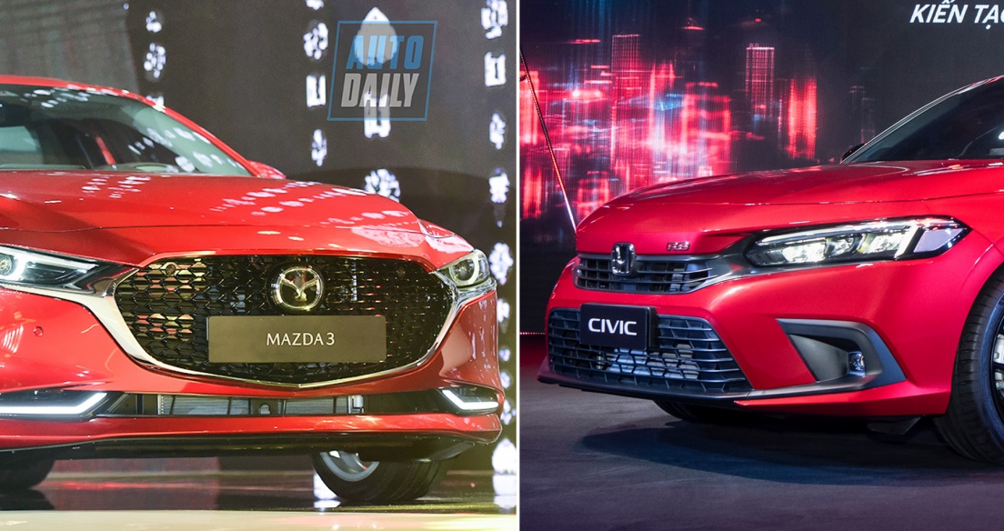 So sánh Honda Civic RS 2022 và Mazda3 Signature Premium: Chọn mẫu sedan hạng C nào?