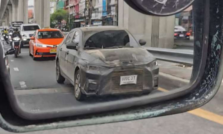 Toyota Vios thế hệ mới lộ diện trên đường chạy thử tại Thái Lan