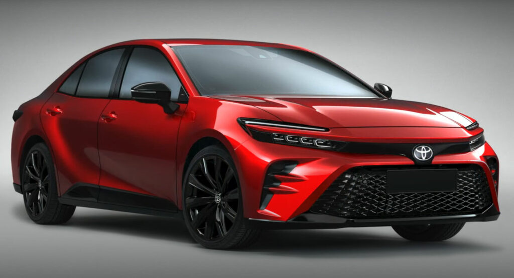 Ảnh phác họa thiết kế Toyota Camry 2025 thế hệ mới lấy cảm hứng từ Crown