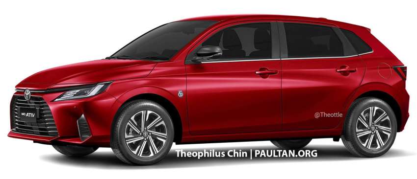 Ảnh phác họa thiết kế Toyota Yaris thế hệ tiếp theo dựa trên Vios đời mới