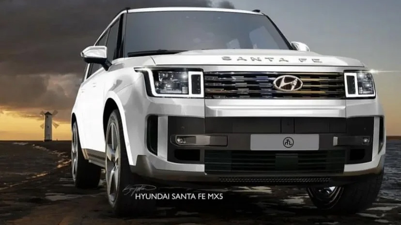 Phác họa thiết kế Hyundai Santa Fe thế hệ mới theo phong cách Land Rover Defender