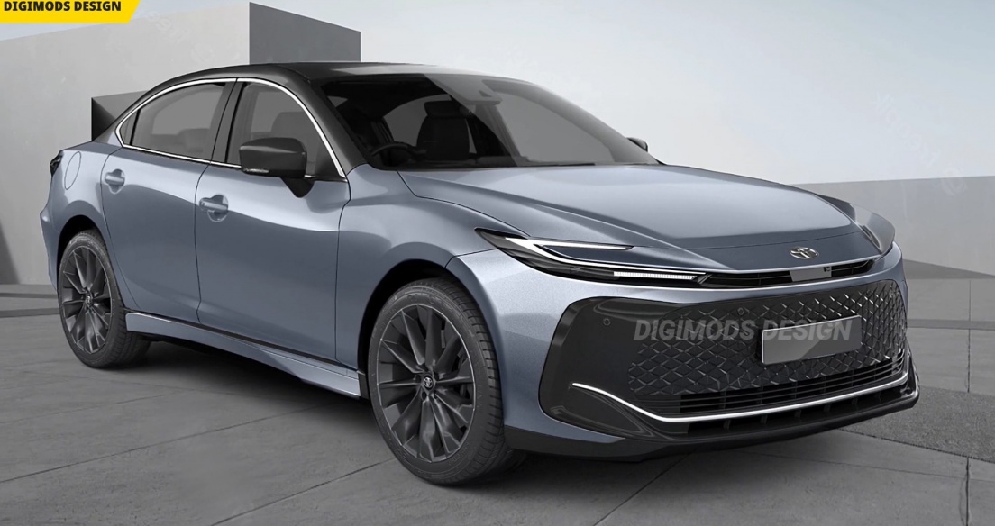 Ảnh phác họa thiết kế Toyota Camry 2024 theo phong cách Prius cực ngầu