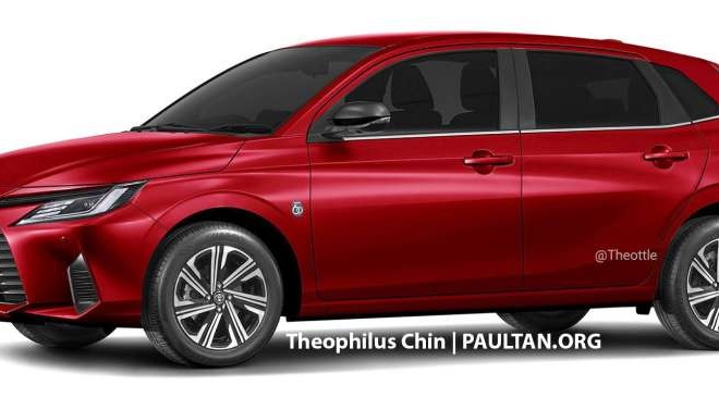 Ảnh phác họa thiết kế Toyota Yaris thế hệ tiếp theo dựa trên Vios đời mới