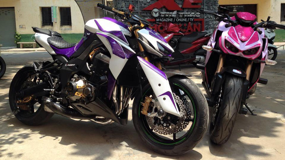 Cặp đôi Kawasaki Z1000 2014 phối màu lạ mắt tại Sài Gòn z1000 2014 độ (6).jpg