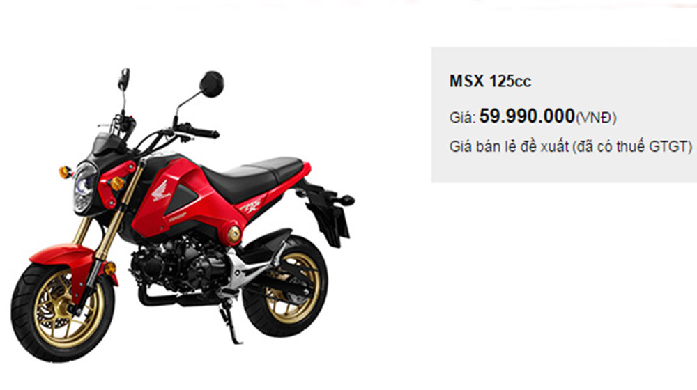 Giá xe máy Honda cập nhật tháng 12/2015 MSX.jpg