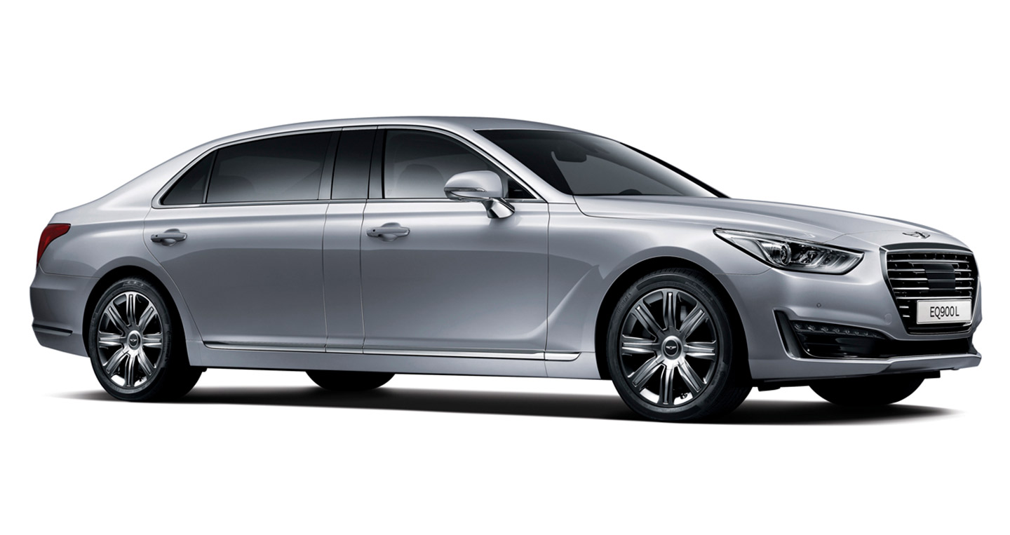 Genesis EQ900L trình làng, cạnh tranh với Mercedes-Maybach S-Class Genesis-EQ900L-LWB-front-three-quarters.jpg