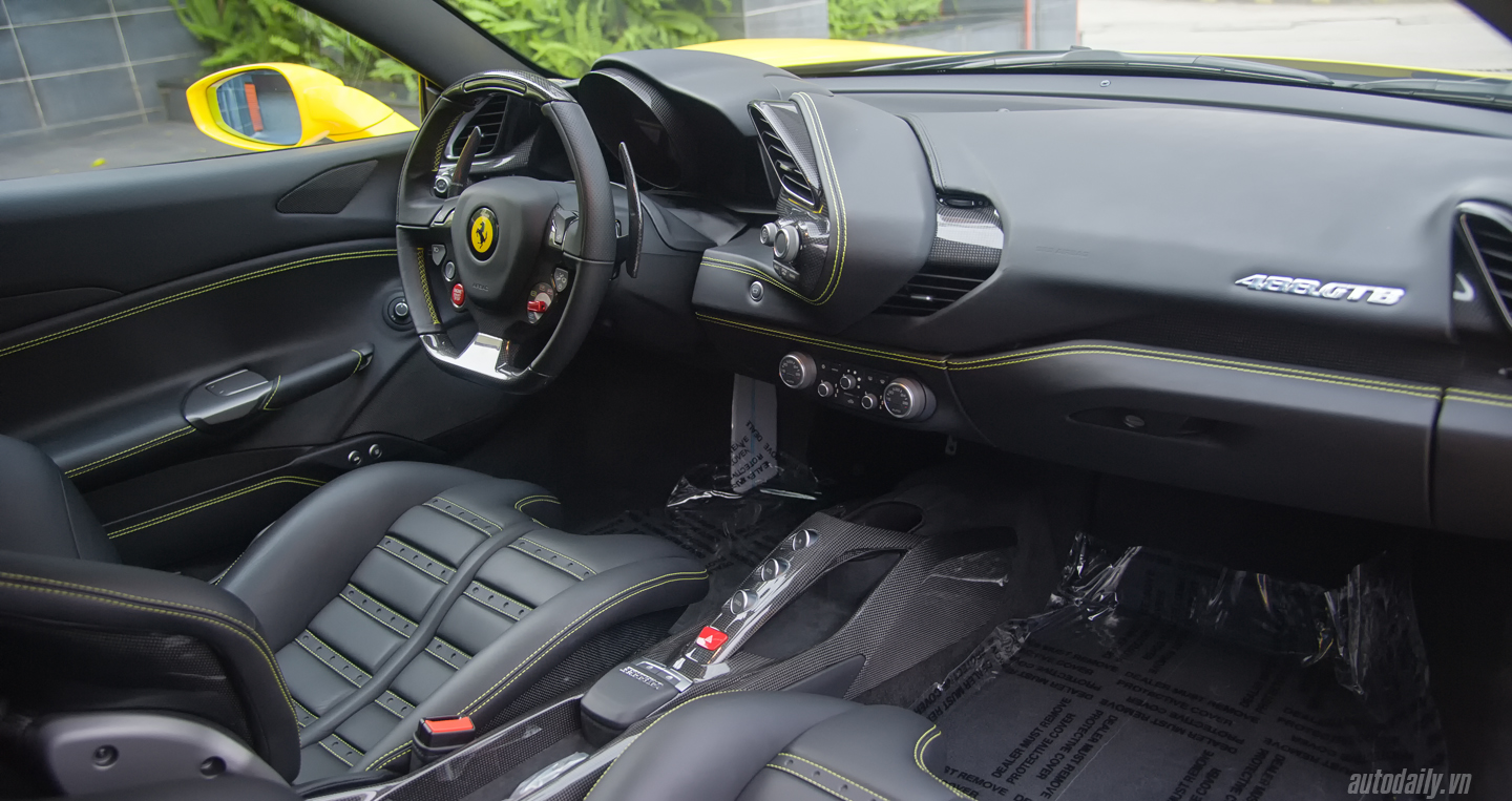 Ảnh chi tiết Ferrari 488 GTB màu vàng đầu tiên tại Hà Nội Ferrari 488 GTB Autodaily (23).JPG