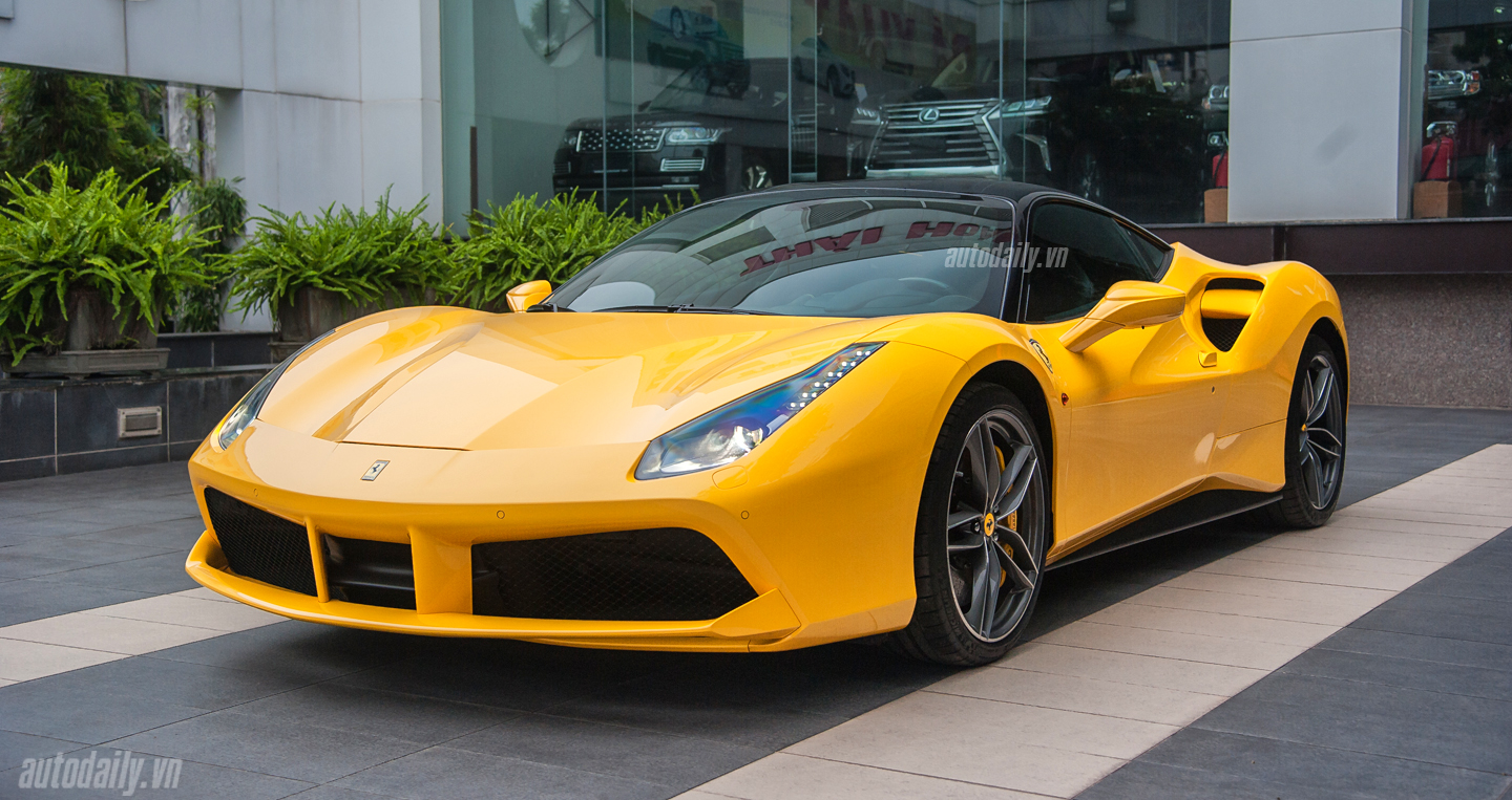 Ảnh chi tiết Ferrari 488 GTB màu vàng đầu tiên tại Hà Nội Ferrari 488 GTB Autodaily (3).JPG