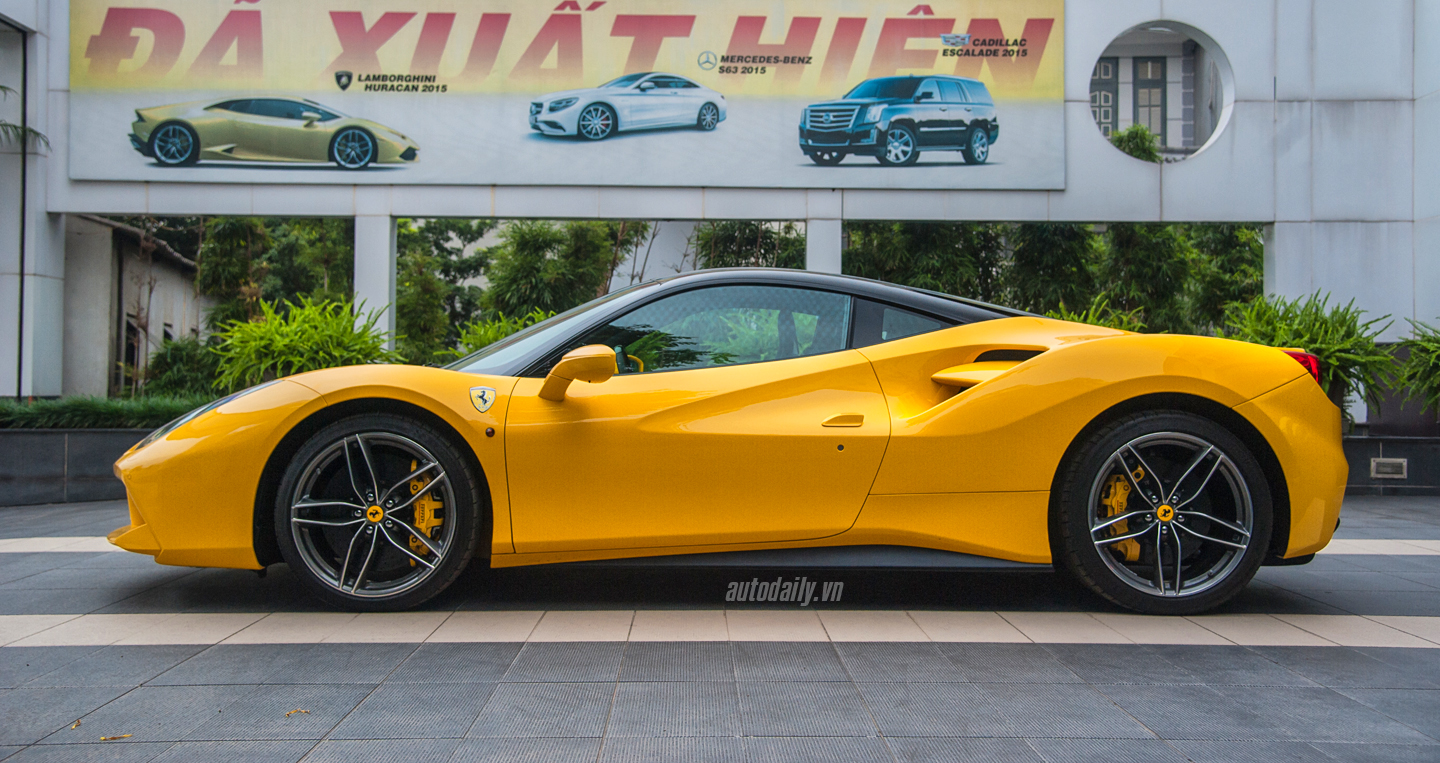 Ảnh chi tiết Ferrari 488 GTB màu vàng đầu tiên tại Hà Nội Ferrari 488 GTB Autodaily (4).JPG