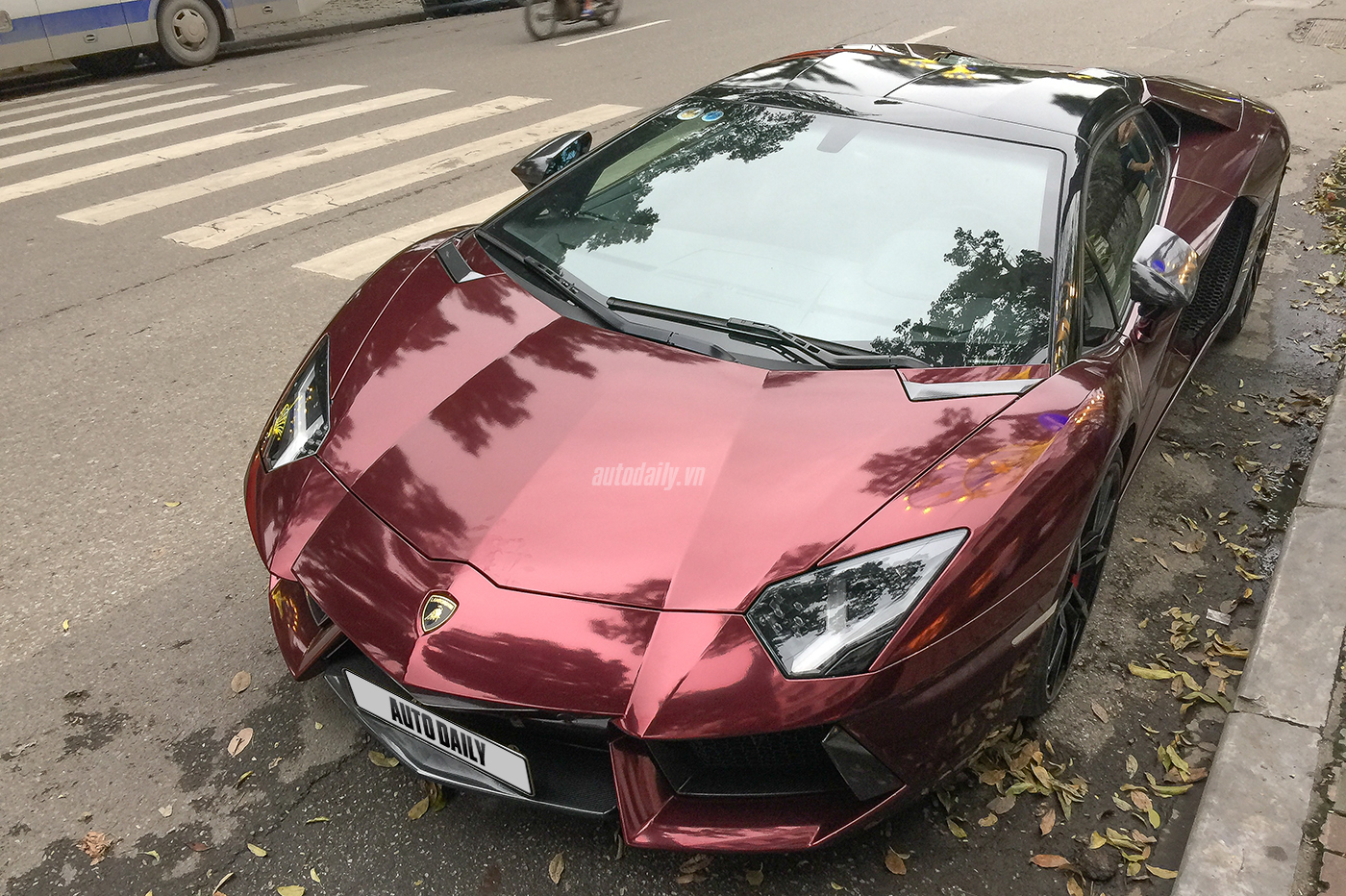 Siêu bò Lamborghini Aventador Roadster đổi màu cực chất tại Hà Nội