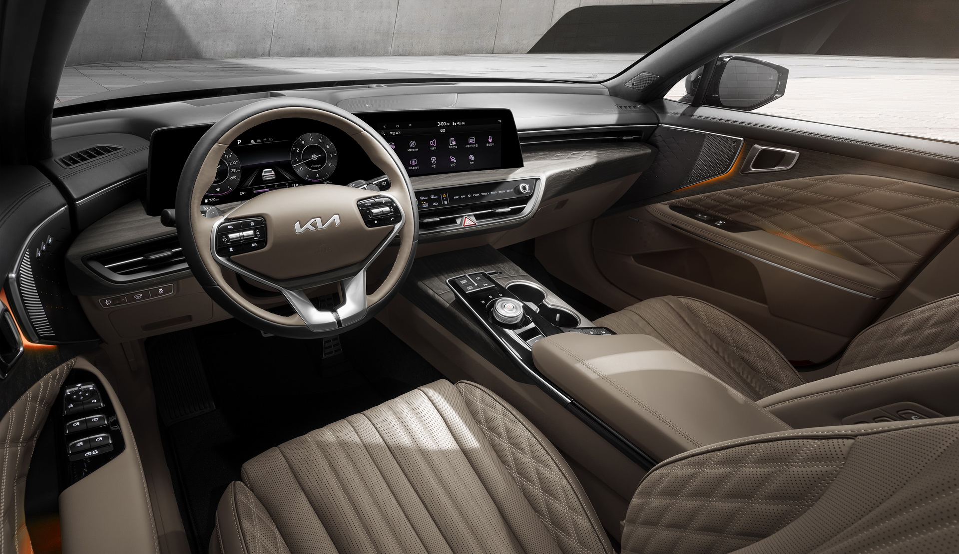 Ngắm nội thất sang chảnh và hiện đại của Kia K8 hoàn toàn mới 2021-kia-k8-official-interior-teaser-1.jpg