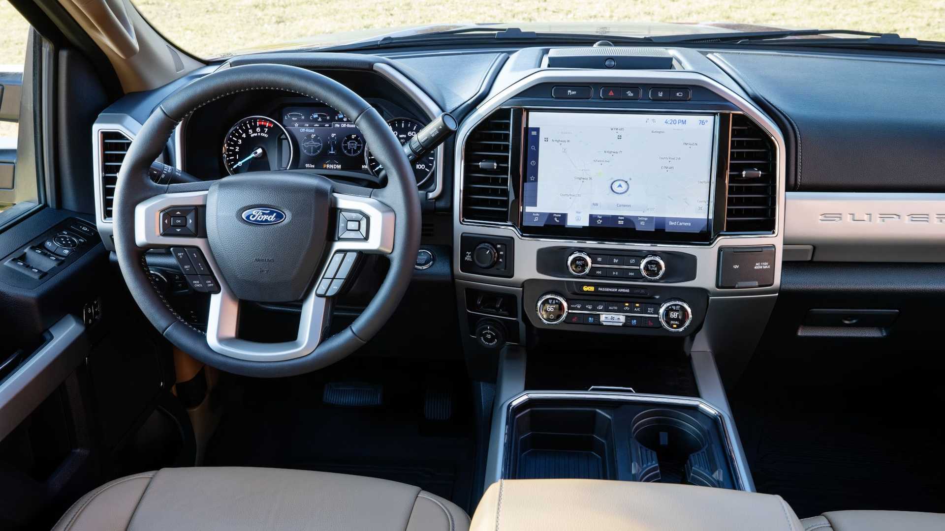 Siêu bán tải Ford Super Duty 2022 ra mắt: Nâng cấp công nghệ và kiểu dáng 2022-ford-super-duty-interior.jpg