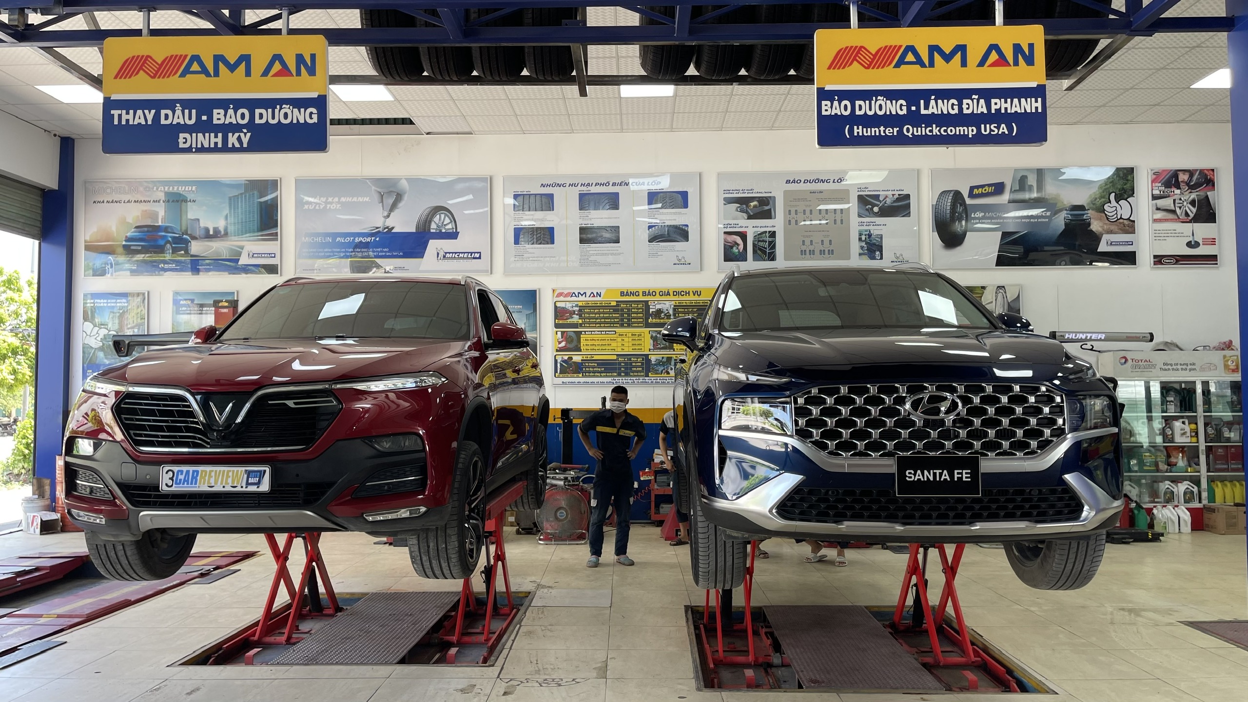 So sánh VinFast Lux SA 2.0 và Hyundai Santafe 2021 máy dầu: Gầm xe nào NGON HƠN?