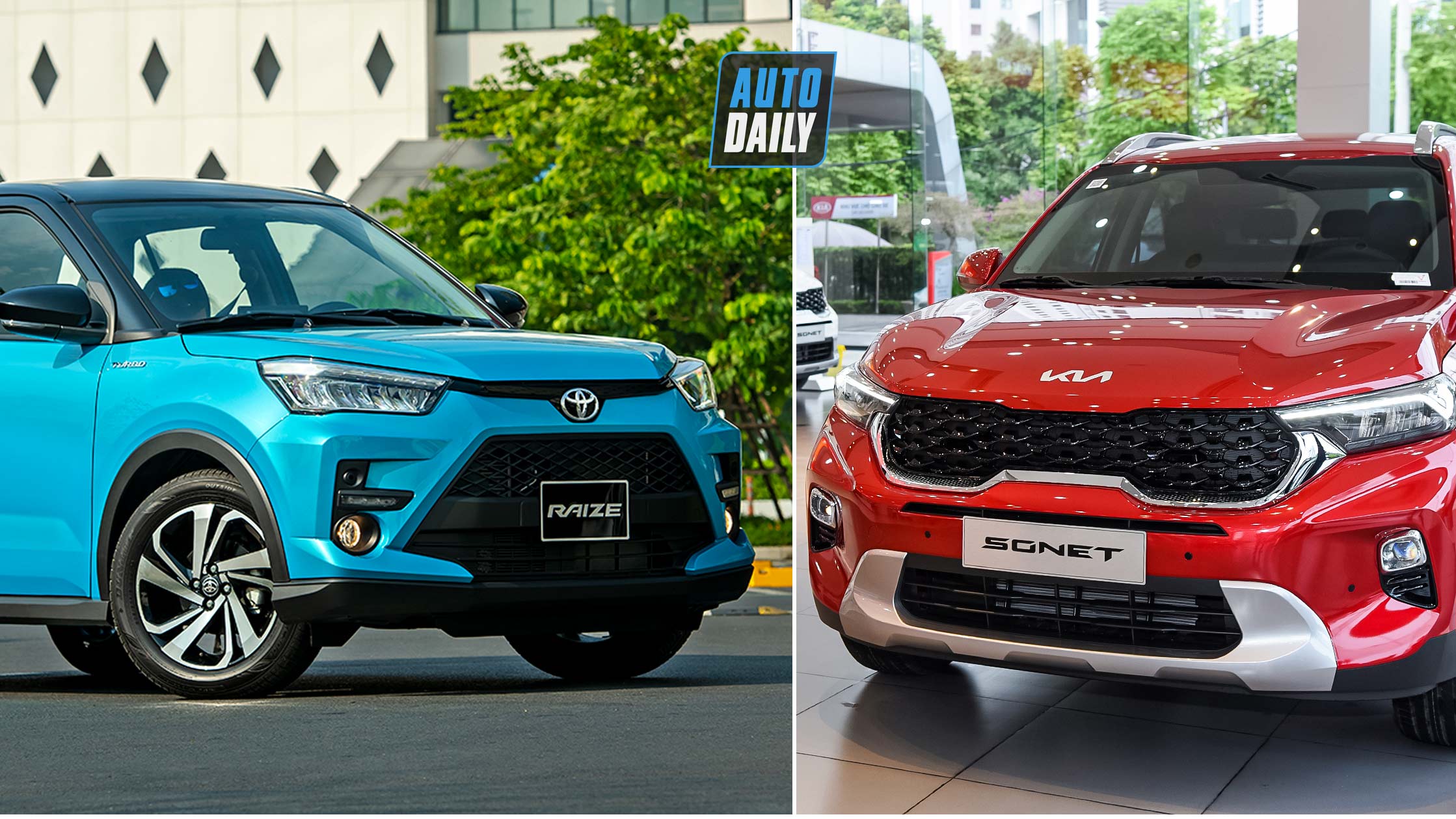 Toyota Raize so kè trang bị với Kia Sonet: Chọn SUV cỡ nhỏ nào?
