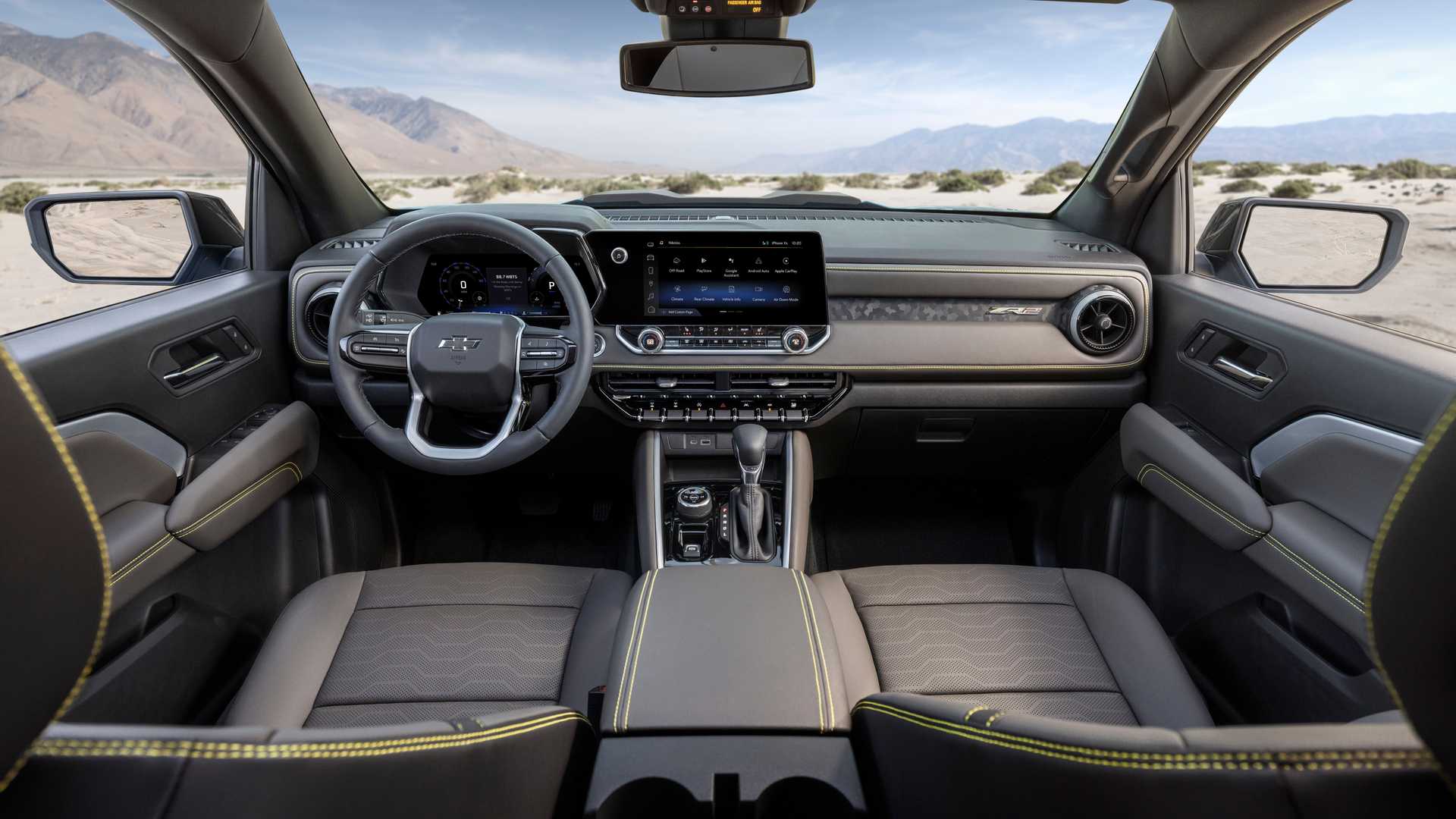 Chevrolet Colorado 2023 có giá từ 32.190 USD, bắt đầu sản xuất từ quý I/2023 2023-chevrolet-colorado-zr2-interior.jpg