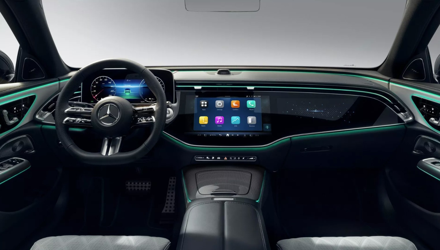 Hình ảnh Mercedes E-Class 2024 với nội thất đẹp mắt, ngập tràn công nghệ