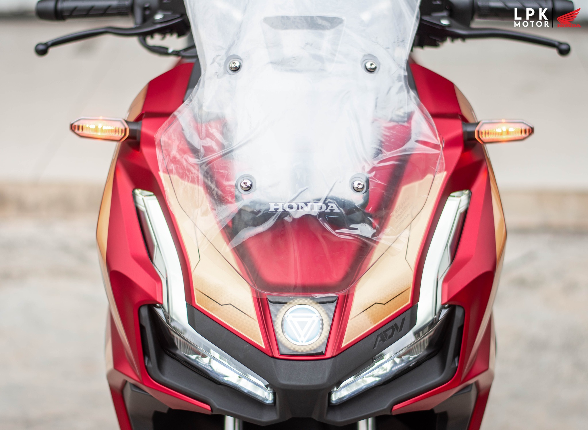 Close-up of Honda ADV 160 Iron Man, only 3,000 units produced Honda ADV 160 Iron Man (3).jpg