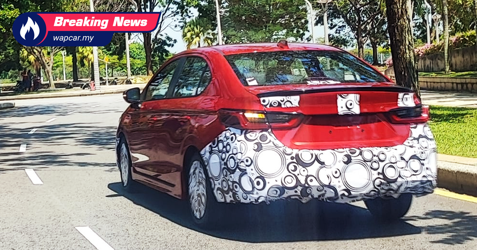 Hình ảnh Honda City facelift 2023 chạy thử nghiệm tại Malaysia