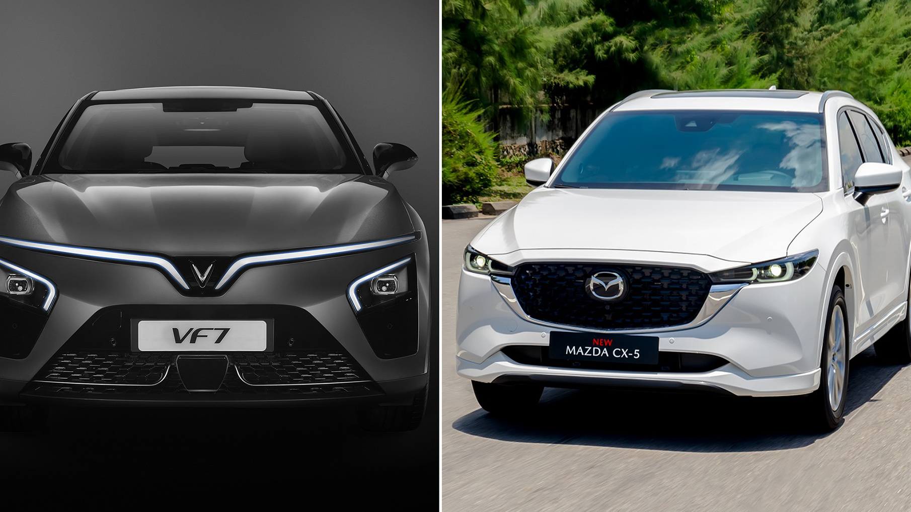 Tầm giá 999 triệu nhưng chênh về giá lăn bánh, chọn VinFast VF 7 Plus hay Mazda CX-5 bản cao nhất?